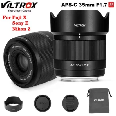 Viltrox 35mm F1.7 Auto Focus APS-C Camera Lens For Fuji XF Sony E Nikon Z Mount