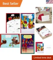 Shoebox Funny Christmas Boxed Cards Assortment, Cartoons 4 Designs, 24 Christ...