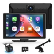 Apple Carplay & Android Auto Screen for Car 4K Dash Cam, 9" HD Touchscreen wi...