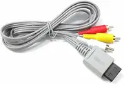 AIMALL Premium Audio Video RCA Cable 1.8m for Nintendo Wii, Wii U, Mini Console with Gold Plated Connectors, Enhanced Stereo Signal & Easy Installation