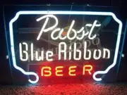 Pabst Blue Ribbon Beer 20"x16" Neon Light Sign Beer Bar Shop Wall Glass