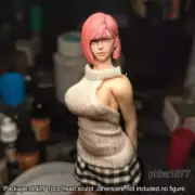 Premium 1/12 Pink Hair Female Head Sculpt Soldier Head For 6" TBL Action Figure