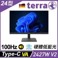 在飛比找PChome24h購物優惠-Terra 2427W V2 護眼窄邊螢幕(24型/FHD/