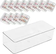 Generic Press the Nail Storage Box - Press Nail Packaging Boxes, Dust Case Jewellery, Waterproof Nail Storage Container