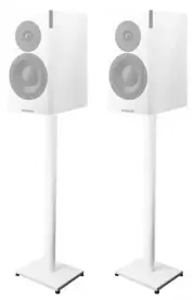 (2) White 37” Steel Stands For Dynaudio Focus 20 XD Bookshelf Speakers
