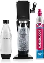 SodaStream Art Sparkling Fizzy Water/Soda Drink Maker Black 60L w/1L Bottle