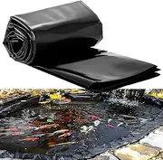 Fish Pond Liner 1x2m 3x4m 4x6m 5x7m 8x10m 10x12m Black Heavy Duty Underlay | Gardens Pools Membrane Waterproof Pond Lining for Outdoor Garden, Streams, Fountains and Artificial Lake(4x5m(13.1x16.4ft))