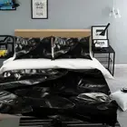 3D Black Leaves 3643NA Bed Pillowcases Quilt Cover Duvet Boris Draschoff Fay