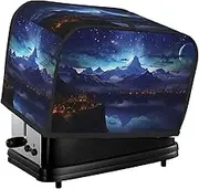 Fantasy Night Scene Toaster Cover 2 Slice Bread Machine Covers Waterproof Universal Size Kitchen Small Appliance Cover with Hang Loop, Dust and Fingerprint Protection