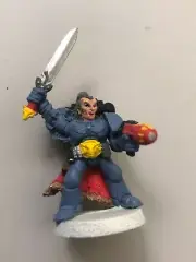 Warhammer 40K Space Wolves Classic Wolf Guard Sergeant with Cloak metal OOP A