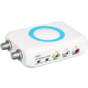 RF Modulator RCA Coax Adapter CVBS VHF Converter w/ANT in/Out & Channel Switc...