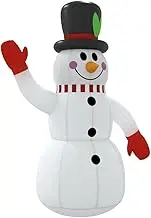vidaXL Christmas Inflatable Snowman with LEDs - 240cm Outdoor Decoration, Quick Inflation & Deflation, Weather-Resistant Oxford Fabric with PU Coating, Multicoloured