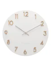 [One Six Eight London] Katelyn White 40Cm Metal Wall Clock