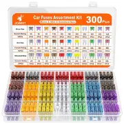300pcs Fuse Assortment Auto Car Truck Motorcycle Blade Standard Mini Micro Fuses