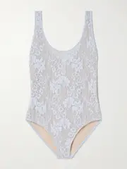 [Zimmermann] Zimmermann - Stretch-lace Bodysuit - Light blue - 3 3 Blue