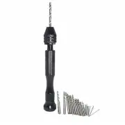 26Pcs Mini Micro Hand Drill Bits Small Manual Keyless Chuck Pin Vise Rotary Tool