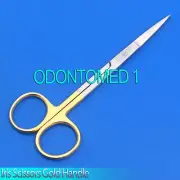 Iris Scissors Straight Sharp Sharp reusable gold plated handle 4.5"