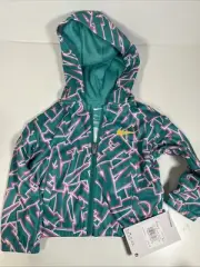 NWT Girls Size 24 Months Long Sleeve Nike Hoodie Jacket Dri-Fit Faux Pockets