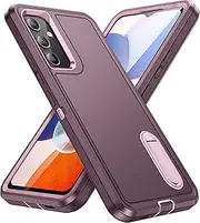 [BaHaHoues] for Samsung Galaxy A14 Case for Samsung A14 Phone Case with Built in Kickstand, Shockproof/DropProof Military Grade Protective Cover for Galaxy A14 (Night Purple/Baby Pink)