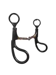 Dutton Bits Two Piece Snaffle Twisted Copper Mouth Tear Drop Shank
