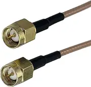 1Pcs RG316 SMA RPSMA to SMA RP SMA Male Plug & Female Jack Connector RF Coaxial Jumper Pigtail Cable Wire Terminal 4 Inch ~ 10 Feet(SMA M to SMA M,12inch (30CM))