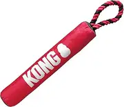 KONG - Signature Stick w/Rope - Dog Toys - Durable Layers for Tugging & Fetching Fun - Red - for Medium Dogs
