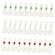 30 Pcs Golden Wire Ornament Hooks, S-Shaped 30 pcs Gold & Mix color beads B