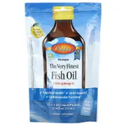 Carlson, Norwegian, The Very Finest Fish Oil, Natural Lemon, 15 Packets, (5 ml) Each