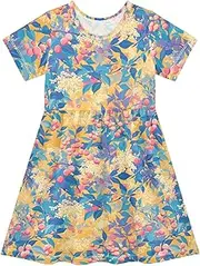[FRODOTGV] Retro Fruit Girls Dresses Short Sleeve Casual Loose Mini Dress for Baby Girls, Retro Fruit, 5-6 Years