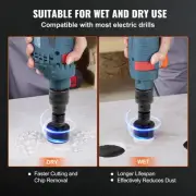 7-Piece Diamond Core Drill Bit Set with 6-50mm Holesaws for Wet & Dry Use