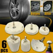 6PCS Buffing Pad Polishing Mop Car Wheel Buffer Polisher Kit Drill Attachment