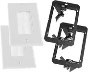 TOBBOMEY 1 Set Cable Outlet Plate Brush Wire Management Plate for Home Theater Office