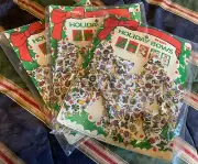 70s 80s Vintage Christmas Gift Wrap Bows Lot RETRO KITSCH New Old Stock