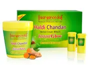 2 PC x 250 Gram Aryanveda Haldi Chandan Herbal Bleach Cream Radiant Skin