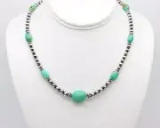 OOAK Large Arizona Green Blue Turquoise One of A Kind Choker Gemstone Necklace