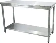 Stainless Steel Bench with Under Bench Shelf, 1500 mm Width