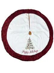 Happy Holidays Tree Skirt 1m / 100cm