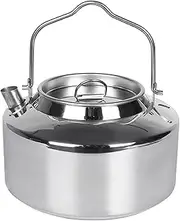 1.2L Camping Stainless Steel Tea Kettle Outdoor Hiking Picnic Pot Water Boiler for Coffee Portable for Camping Bushcraft Travel