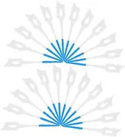 FIXOSHEE 40pcs Compact Silicone Interdental Brushes for Tooth Cleaning Unique Design Oral Care Picks Travel Friendly Tools for Fresh Breath Space Cleaning