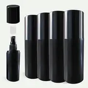 5 Pack Plastic Spray Bottles 100ml/3.5oz Travel Spray Bottle Reusable Empty Plastic Spray Bottle Double Cap Protection Perfume Essential Oil Travel Cleaner Botanical Cosmetic Bottle Black