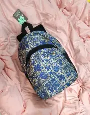 Backpack HAWAIIAN PRINT BOYS/GIRLS TRAVEL CAMP BEACH BAG Turtle Monstera Quilt