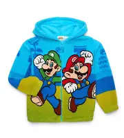 Super Mario Bros. Boys Hoodie Jacket 4 5 6 7 8 10 12 Bowser Lugi Yoshi Nintendo