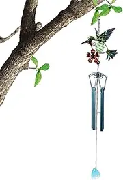 Maciun Glow in The Dark Bird Wind Chimes | Glowing Metal Outdoor Decoration | Bird Windchime, Decorative Ornament, Wind Chime for Garden Patio Decor