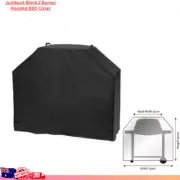 Jumbuck Black 2 Burner Hooded BBQ Cover UV Resistance Size: 161W x 65D x 100Hcm