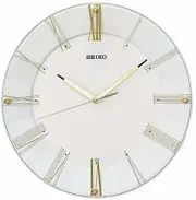 SEIKO KX214H High Quality Modern Design Wall Clock White Pearl F/S w/Tracking#