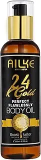 AILKE 24k Gold Perfect Flawlessly Body Oil, Natural Plant Oil For Women, Skin Moisturizer, Lighten Spots, Smoothing, Nourishing, 200ml (Pack of 1)
