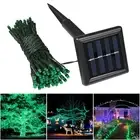 Solar String Lights 36 FT Waterproof Green Solar Xmas Lights Outdoor Tree Yard