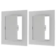 4x4 Inch(95x95mm) Removable Hinged Access Panel, 2 Pcs Access Doors, Grey