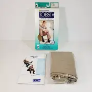 New JOBST Men's LARGE 20-30mmHg Firm Compression Thigh High Socks Khaki