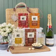 Small French Market Basket Chocolate and Moët Hamper